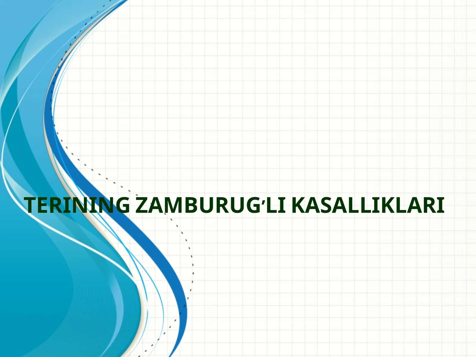 TERINING ZAMBURUG’LI KASALLIKLARI