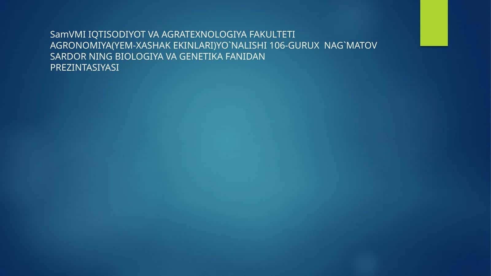 Sitoplazmatik irsiylanishning seleksiyada ishlatilishi