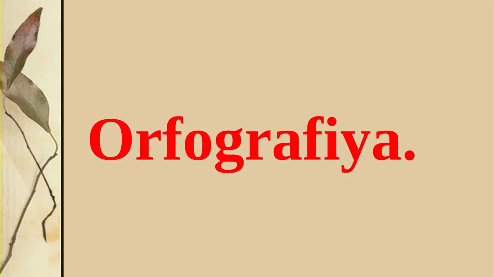 Orfografiya