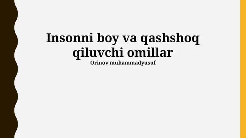Uyqusizlik va qashshoqlikning ta'siri