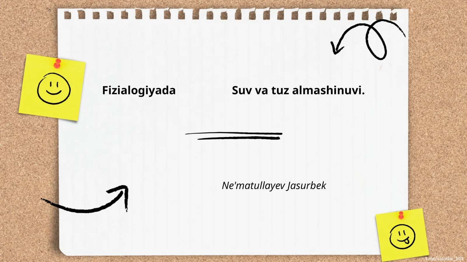 Fizialogiyada Suv va tuz almashinuvi