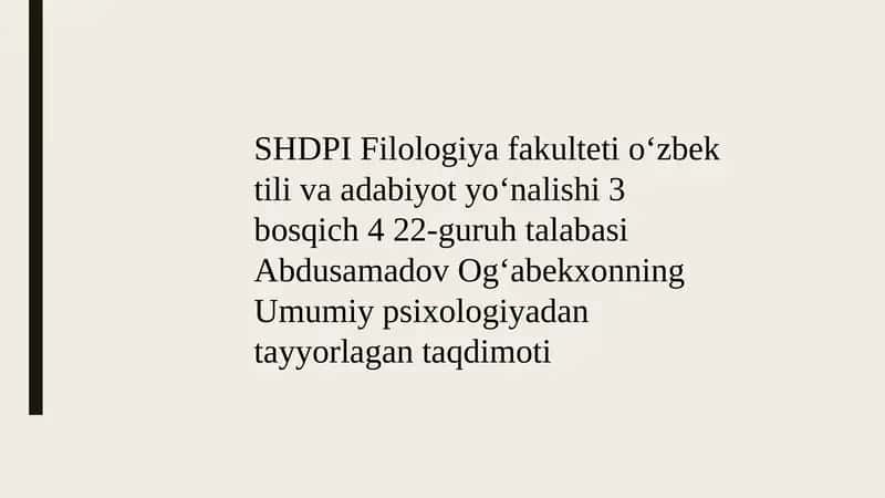 Hozirgi zamon psixologiyasining tadqiqot metodlari