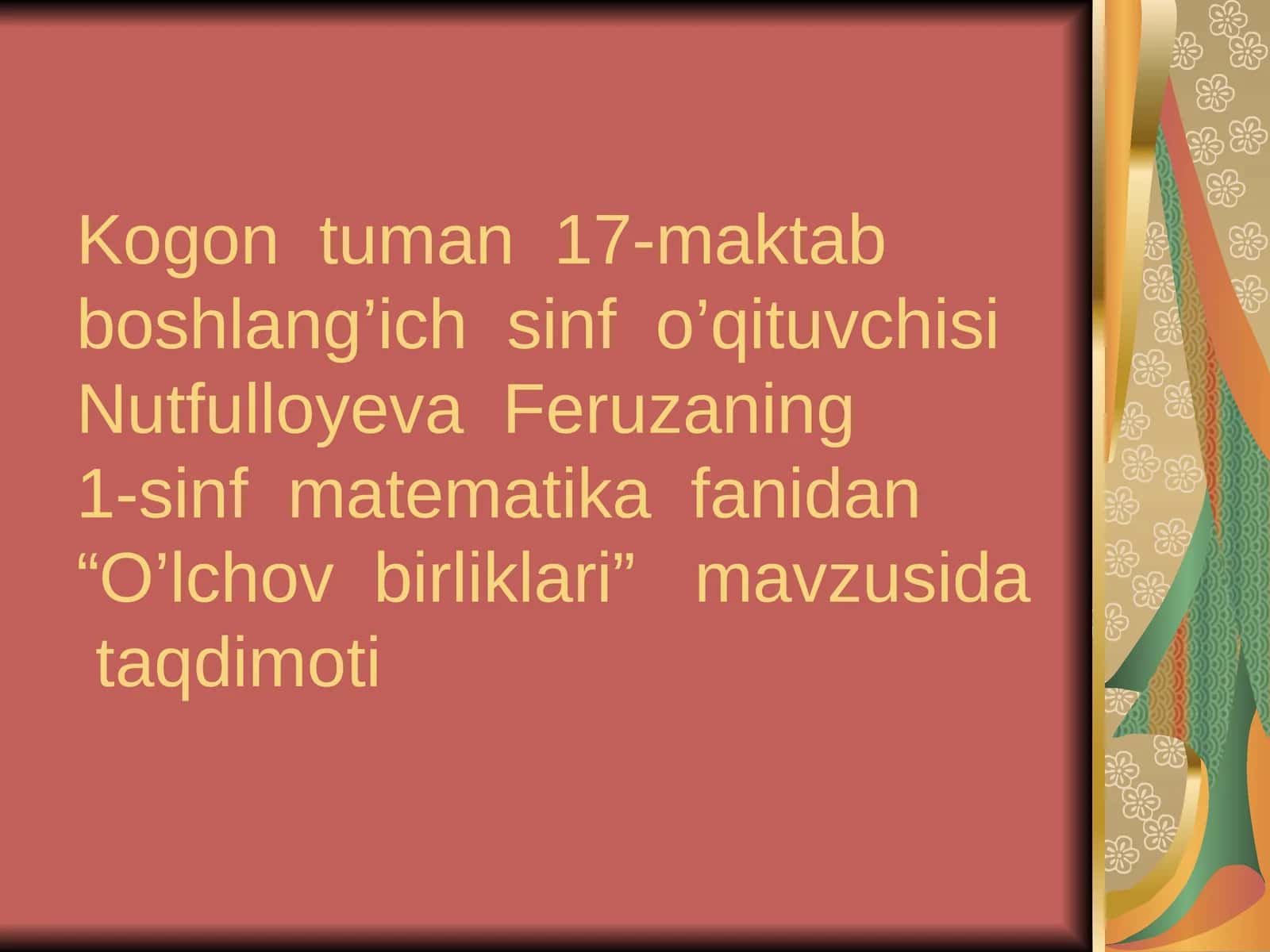 O’lchov birliklari