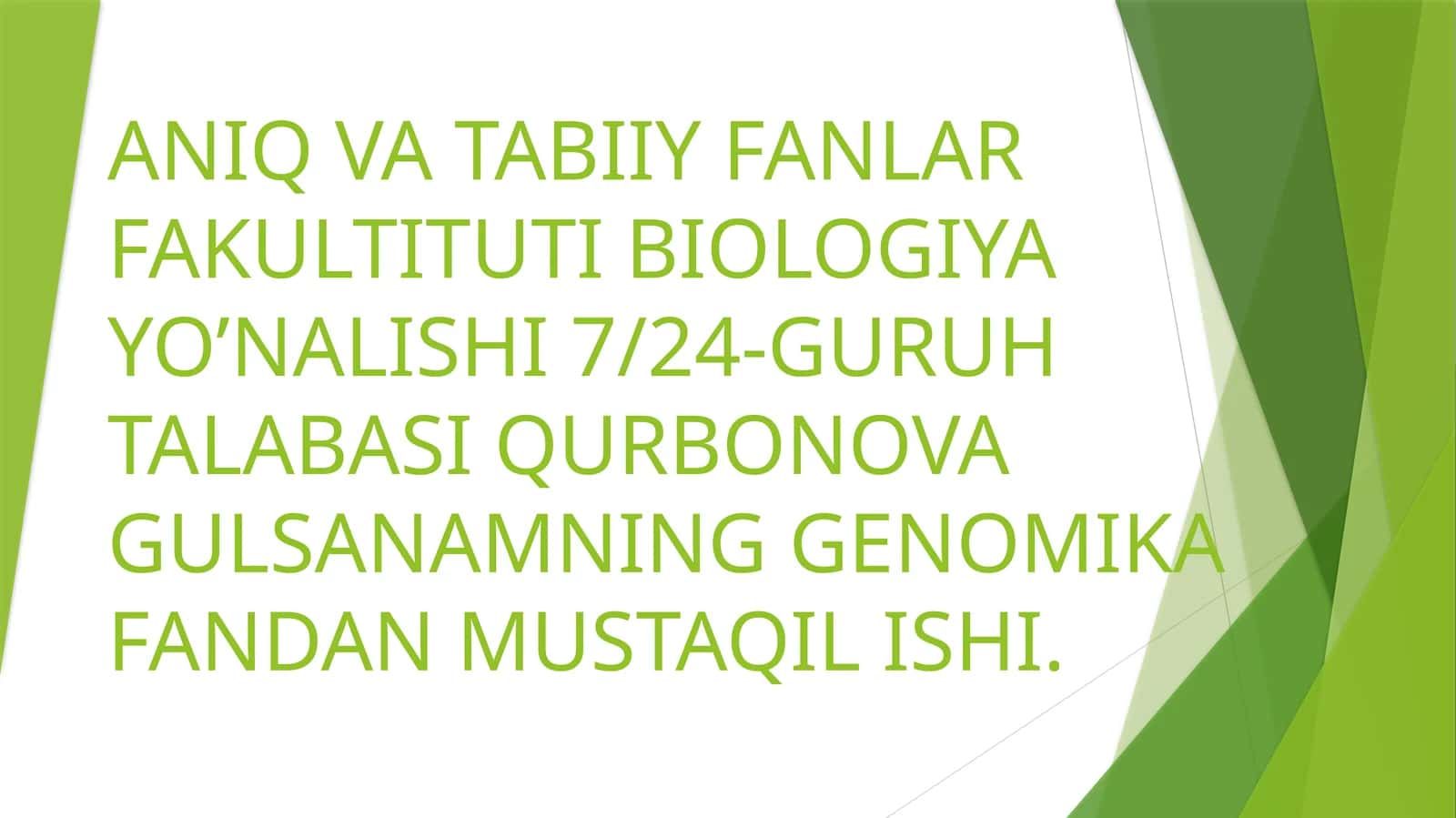 Genlarni kartalash