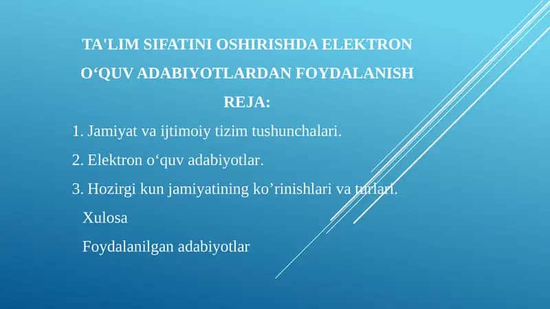 Elektron O‘quv Adabiyotlardan Foydalanish