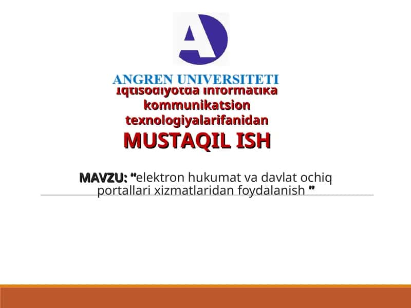 Elektron hukumat va davlat ochiq portallari xizmatlaridan foydalanish