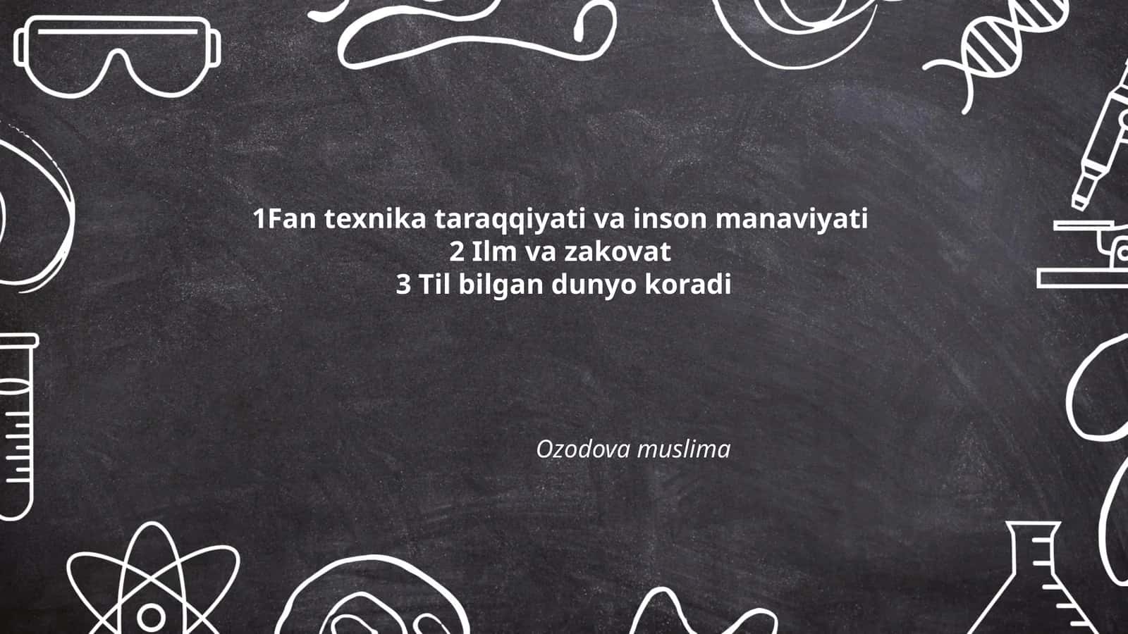 Fan va texnika taraqqiyati inson ma'naviyatiga ta'siri