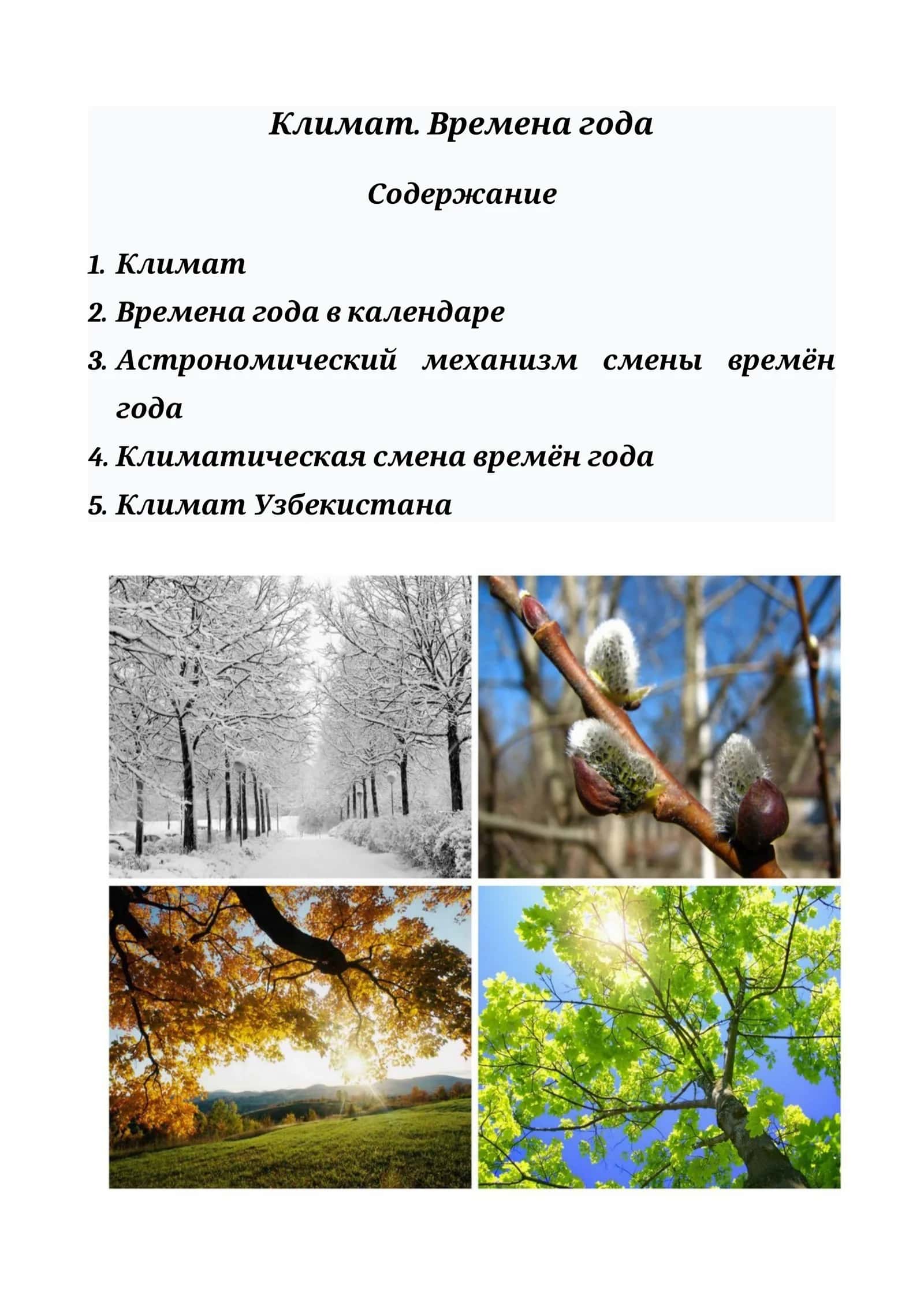 Времена года