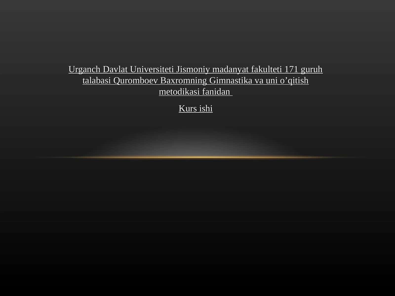Umumrivojlantiruvchi va maxsus rivojlantiruvchi mashqlar