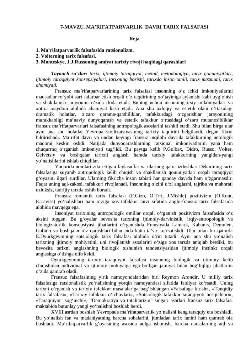 MA’RIFATPARVARLIK DAVRI TARIX FALSAFASI