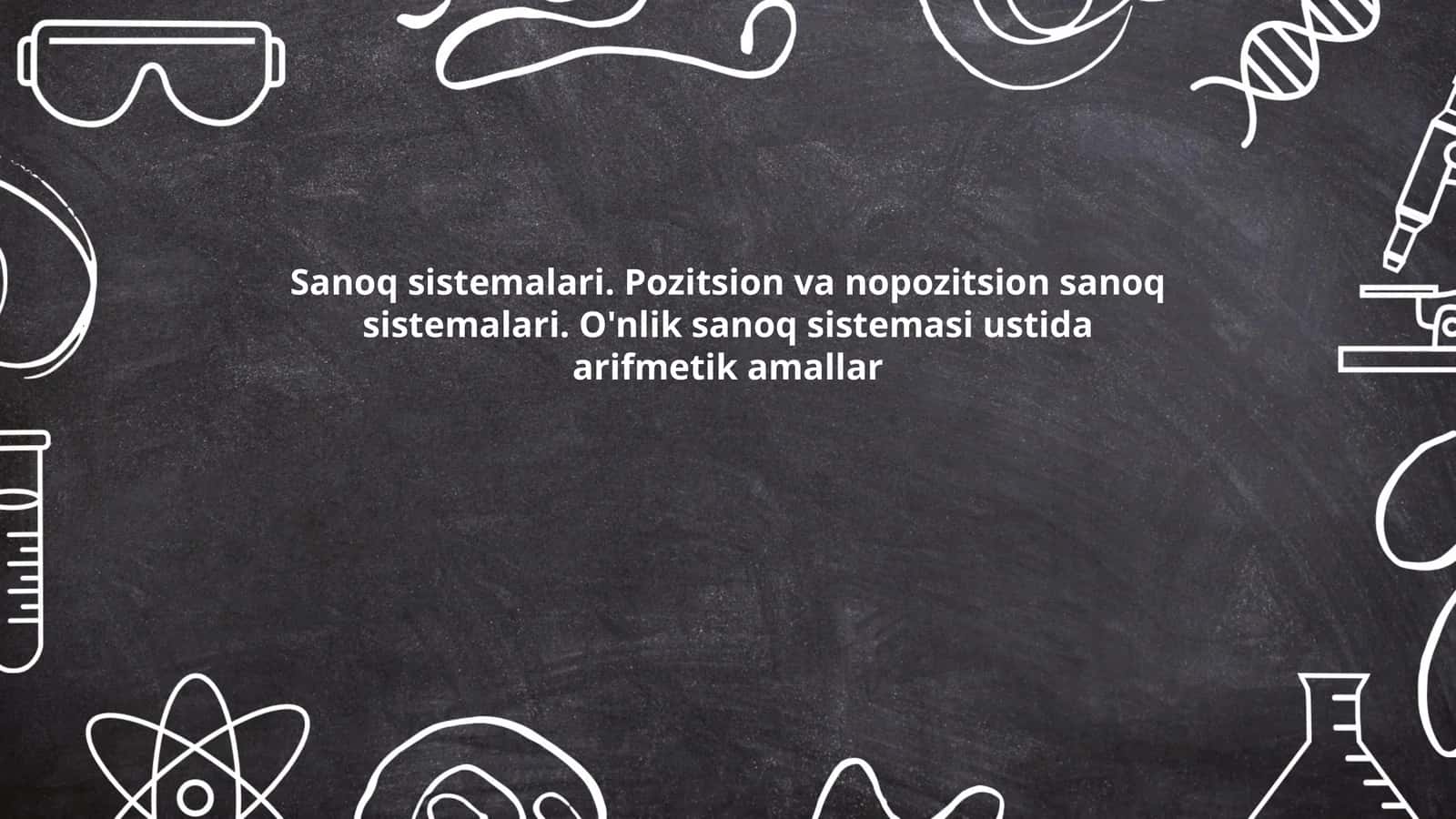 Sanoq sistemalari