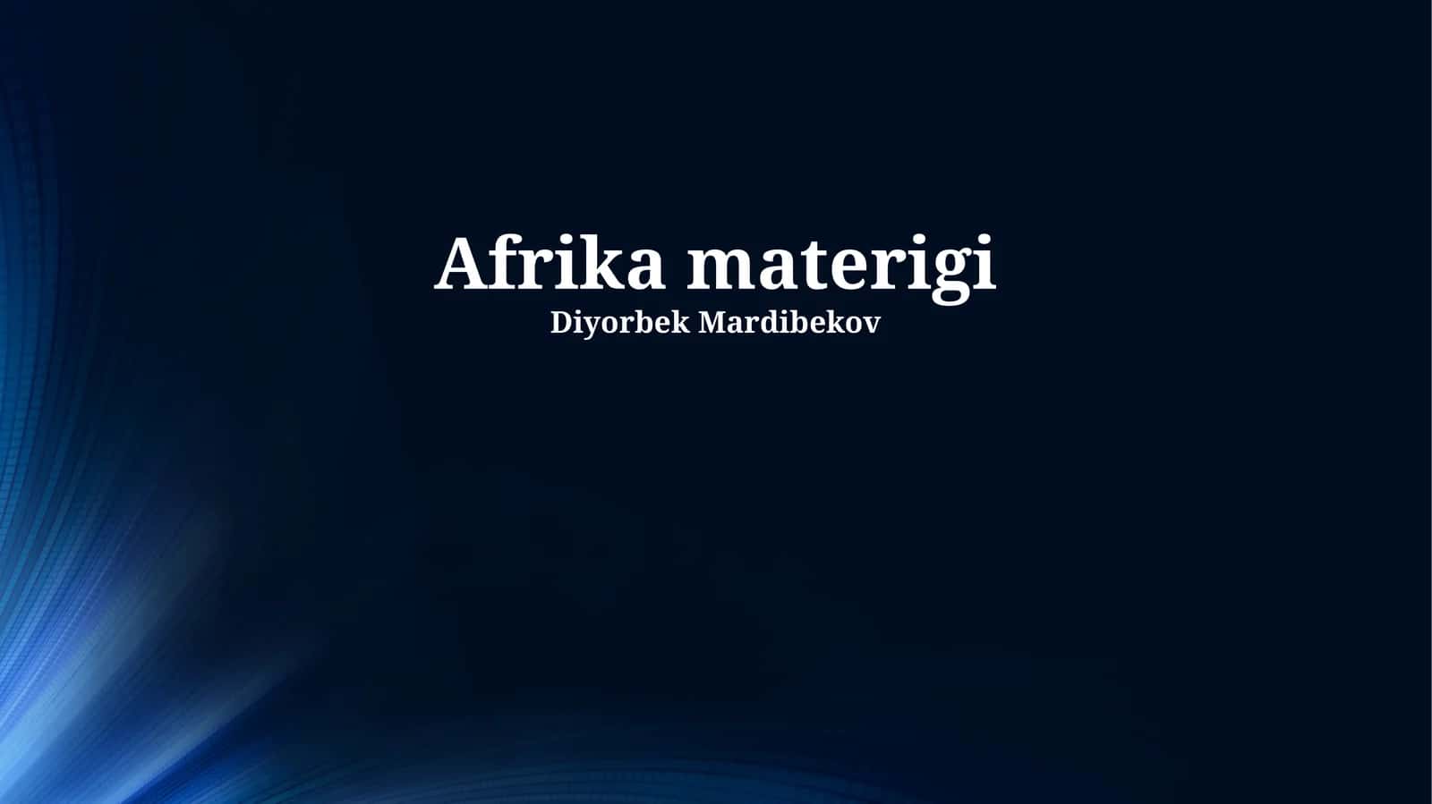 Afrika materigi