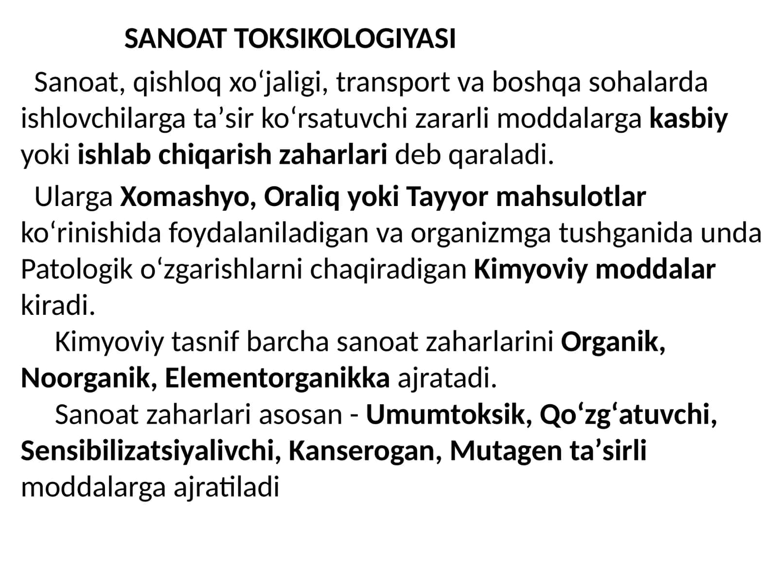 SANOATTOKSIKOLOGIYASI