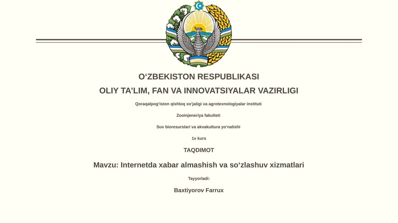 Internetda xabar almashish va soʻzlashuv xizmatlari