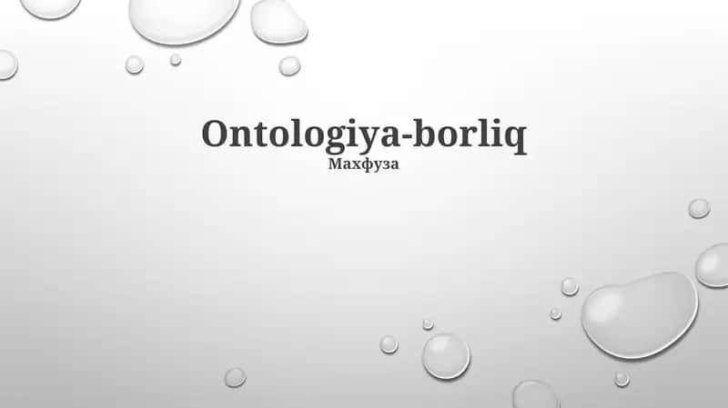 Ontologiya-borliq