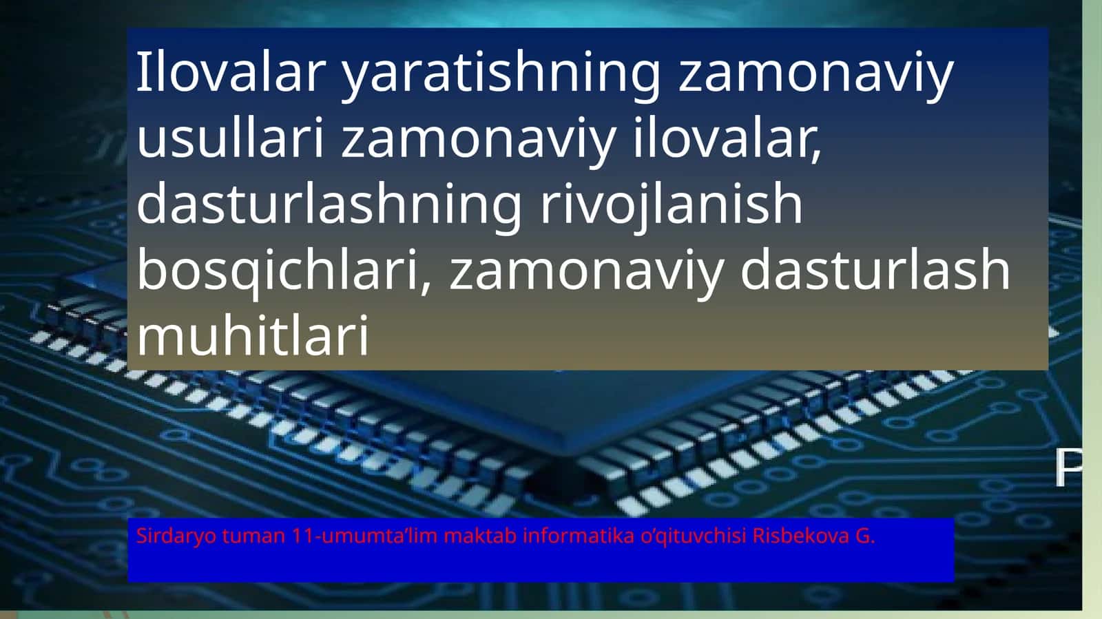 Zamonaviy ilovalar