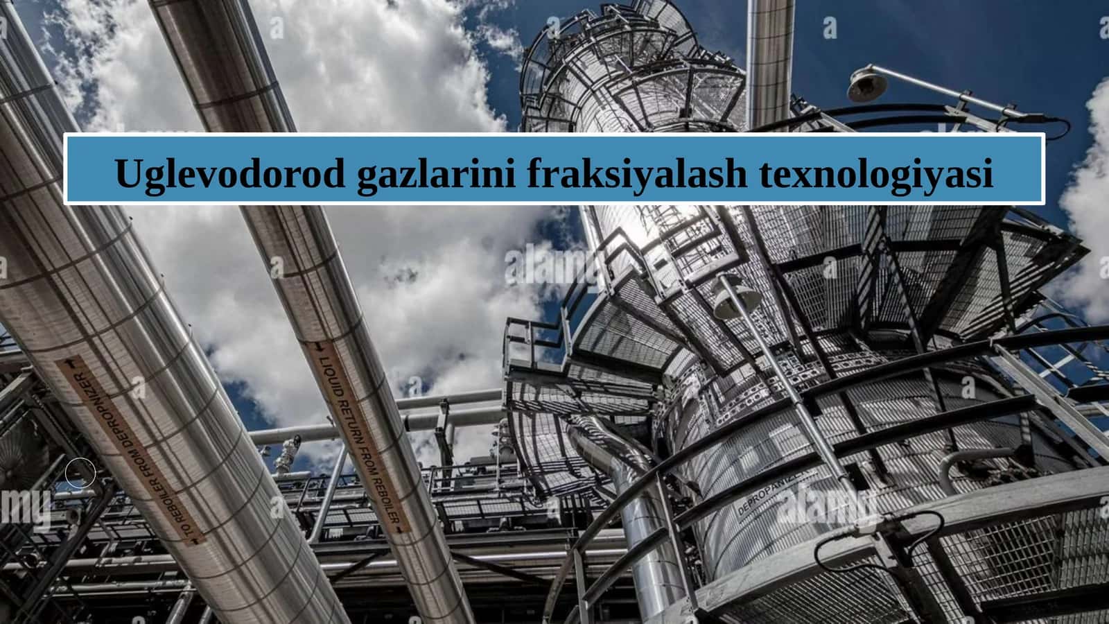 Uglevodorod gazlarini fraksiyalash texnologiyasi