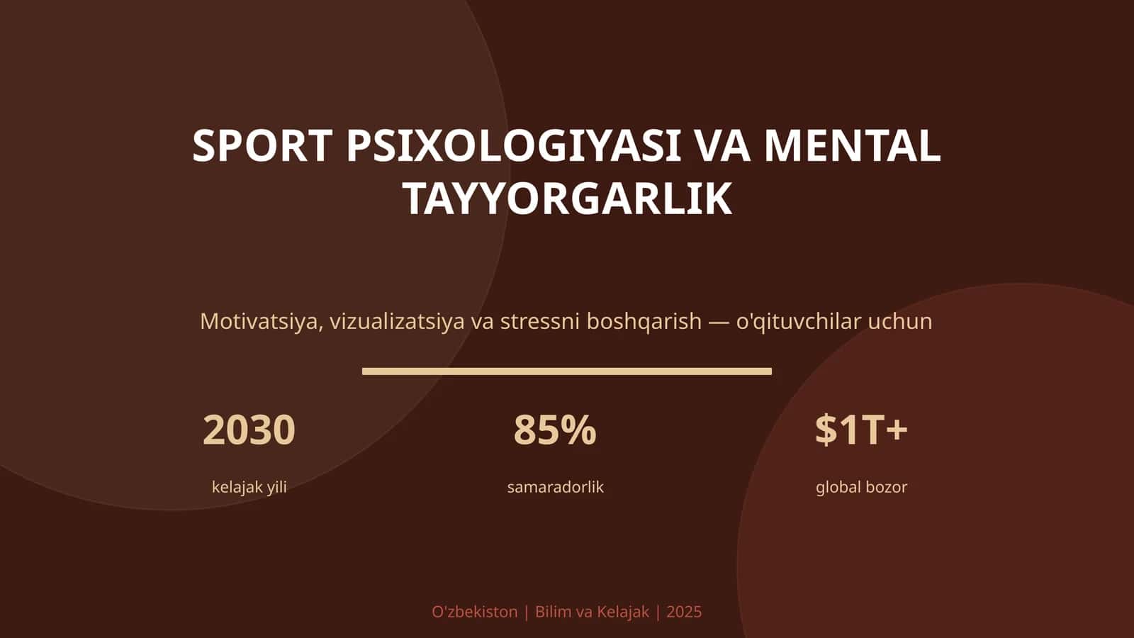SPORT PSIXOLOGIYASI VA MENTAL TAYYORGARLIK