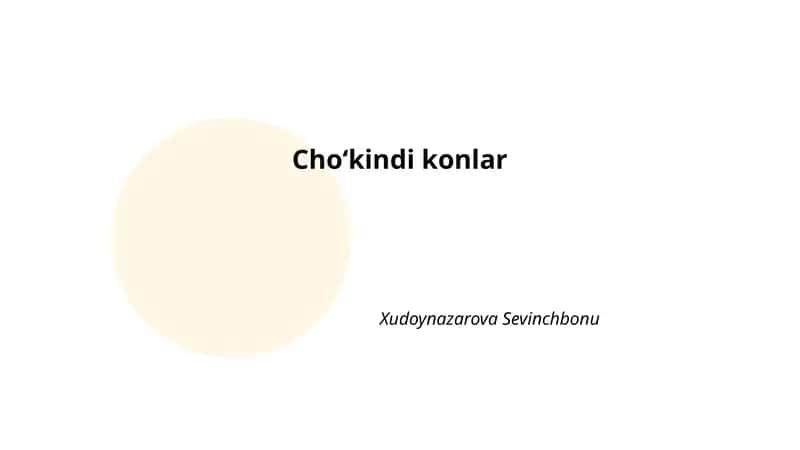 Choʻkindi konlar