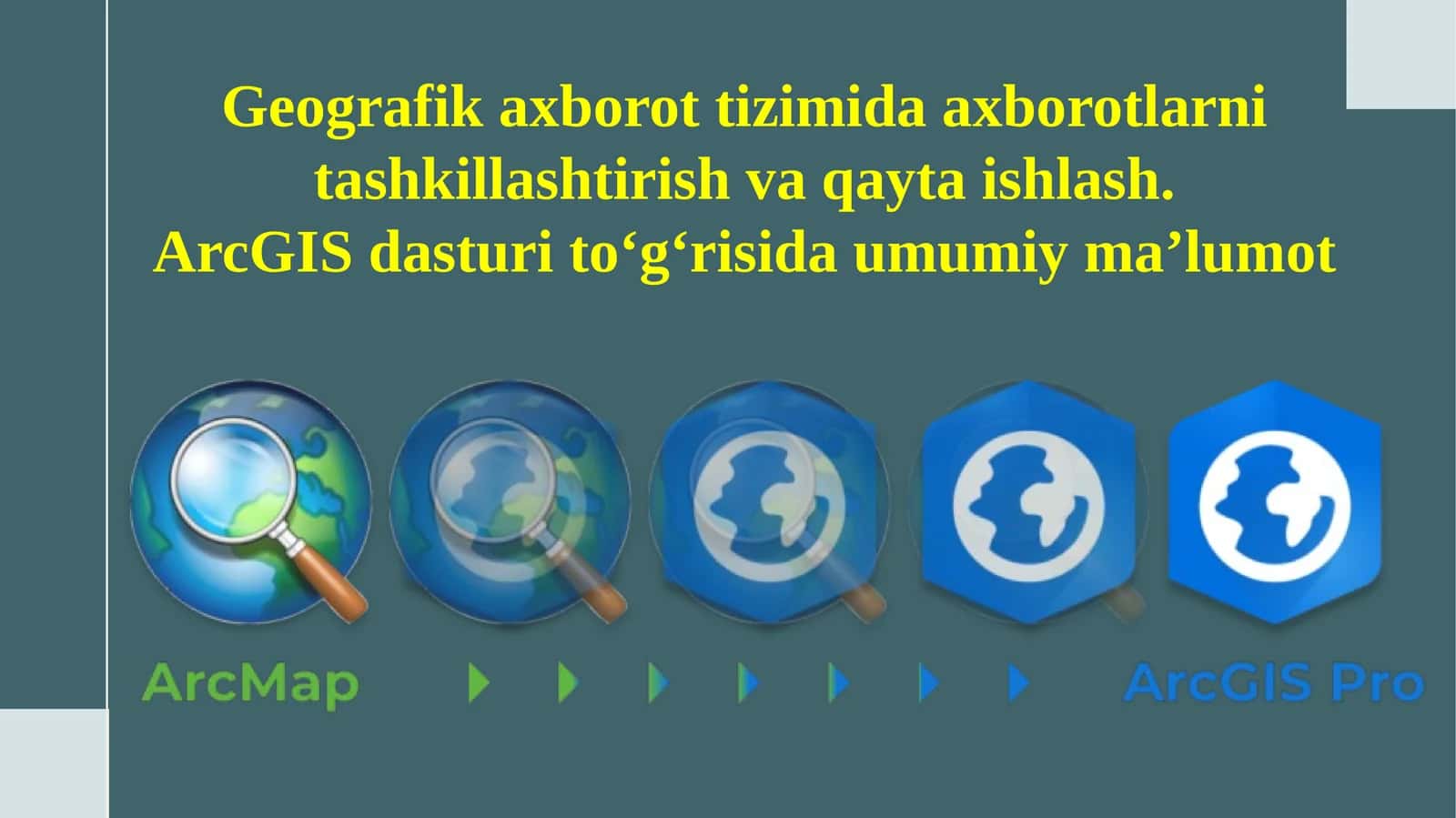 Geografiya xabarlarni tashkil etish va qayta ishlash