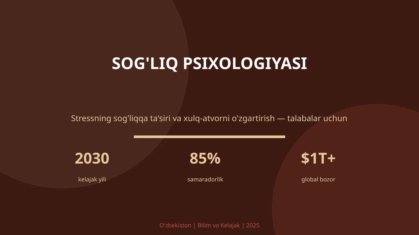 SOG'LIQ PSIXOLOGIYASI