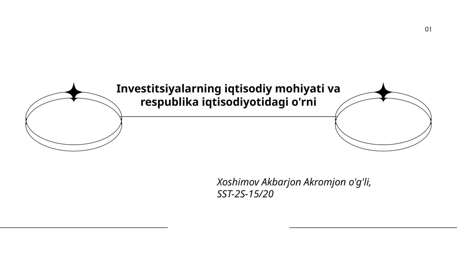 Investitsiyalarning iqtisodiy mohiyati va respublika iqtisodiyotidagi o'rni