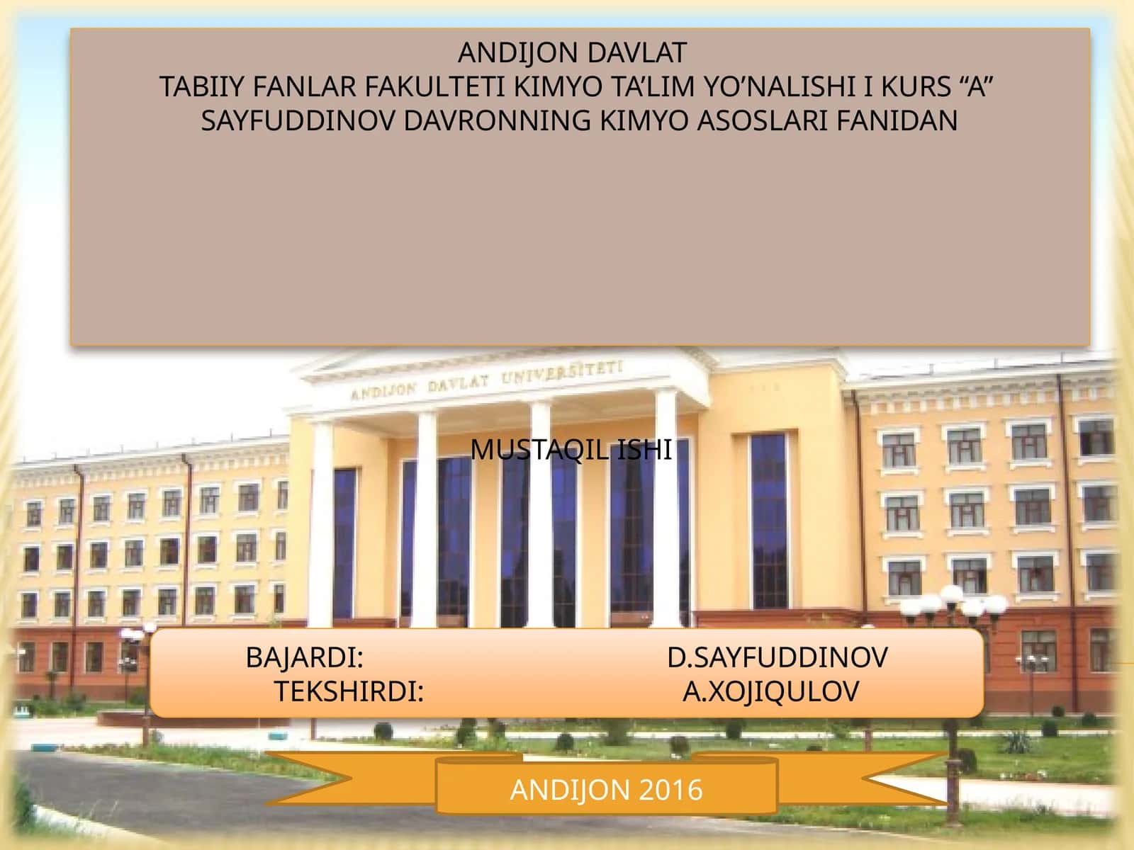 ELEKTROLIZ JARAYONLARI