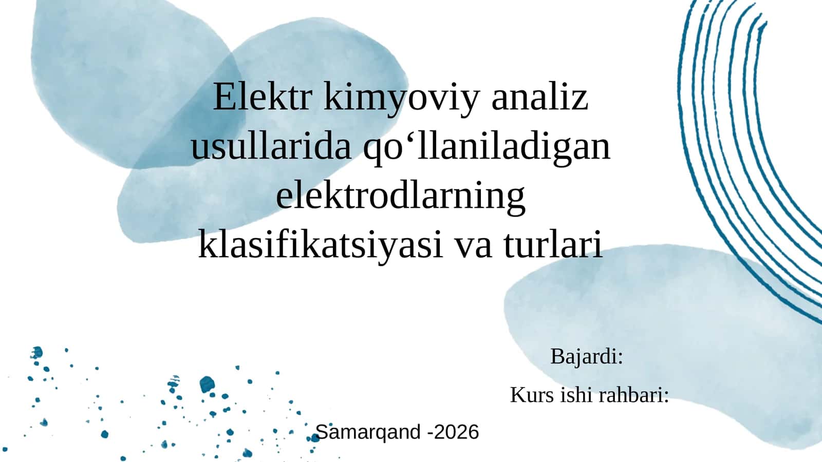 Elektrodlarning klassifikatsiyasi va turlari