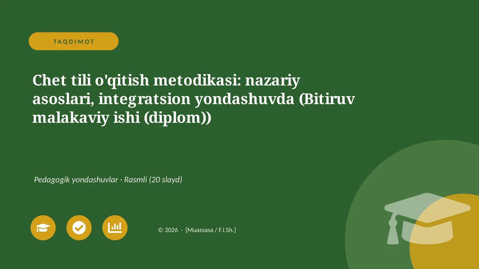 Chet tili o'qitish metodikasi: nazariy asoslari