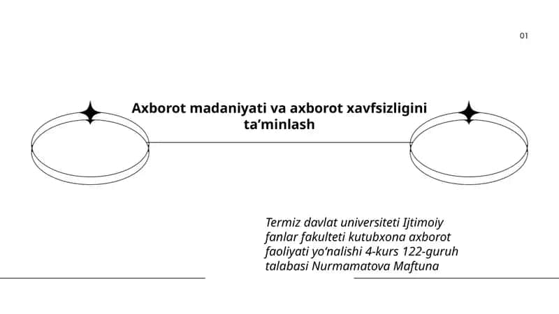 Axborot madaniyati va axborot xavfsizligini taʼminlash