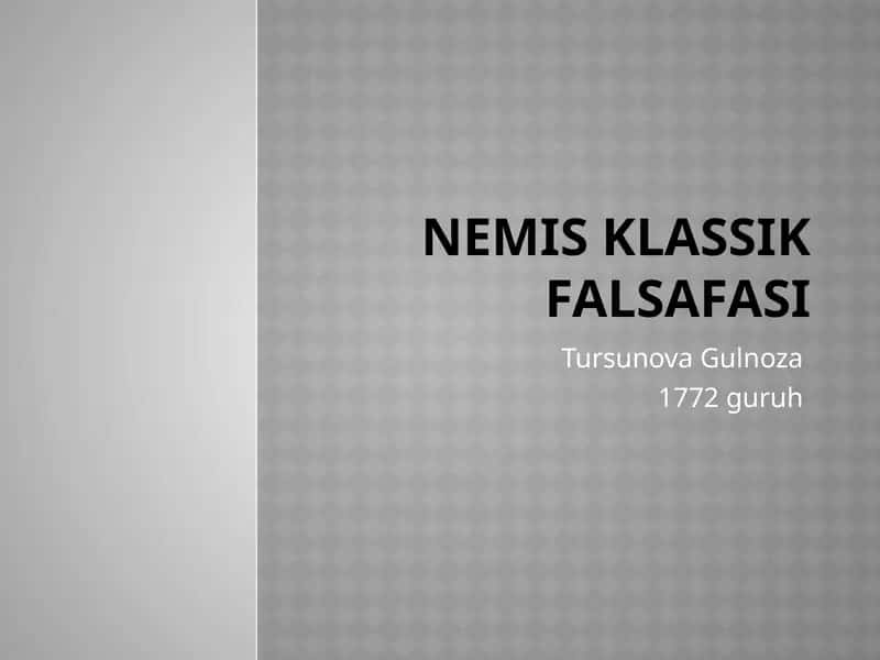 Nemis klassik falsafasi