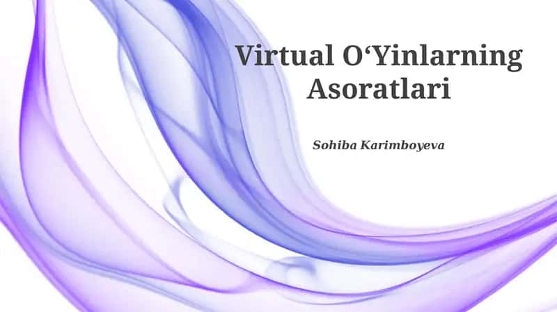 Virtual OʻYinlarning Asoratlari