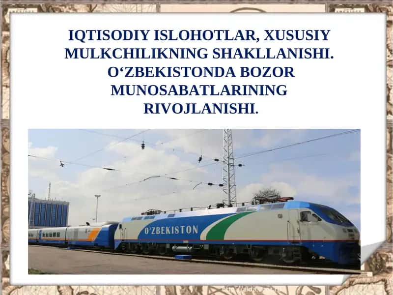 IQTISОDIY ISLОHОTLАR,ХUSUSIYMULKСHILIKNING SHАKLLАNISHI
