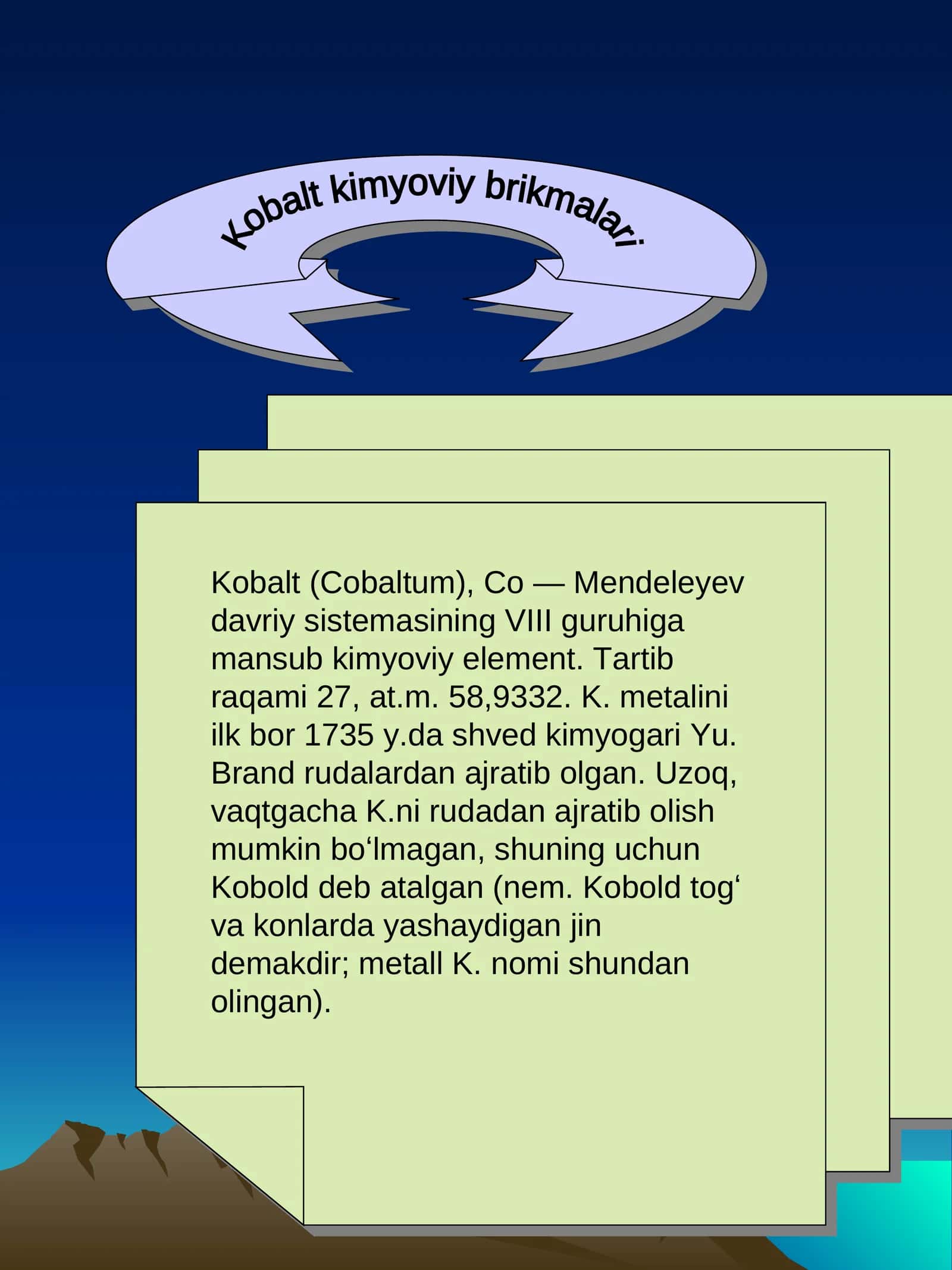 Kobalt kimyoviy brikmalari