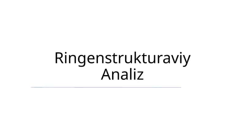Ringenstrukturaviy Analiz