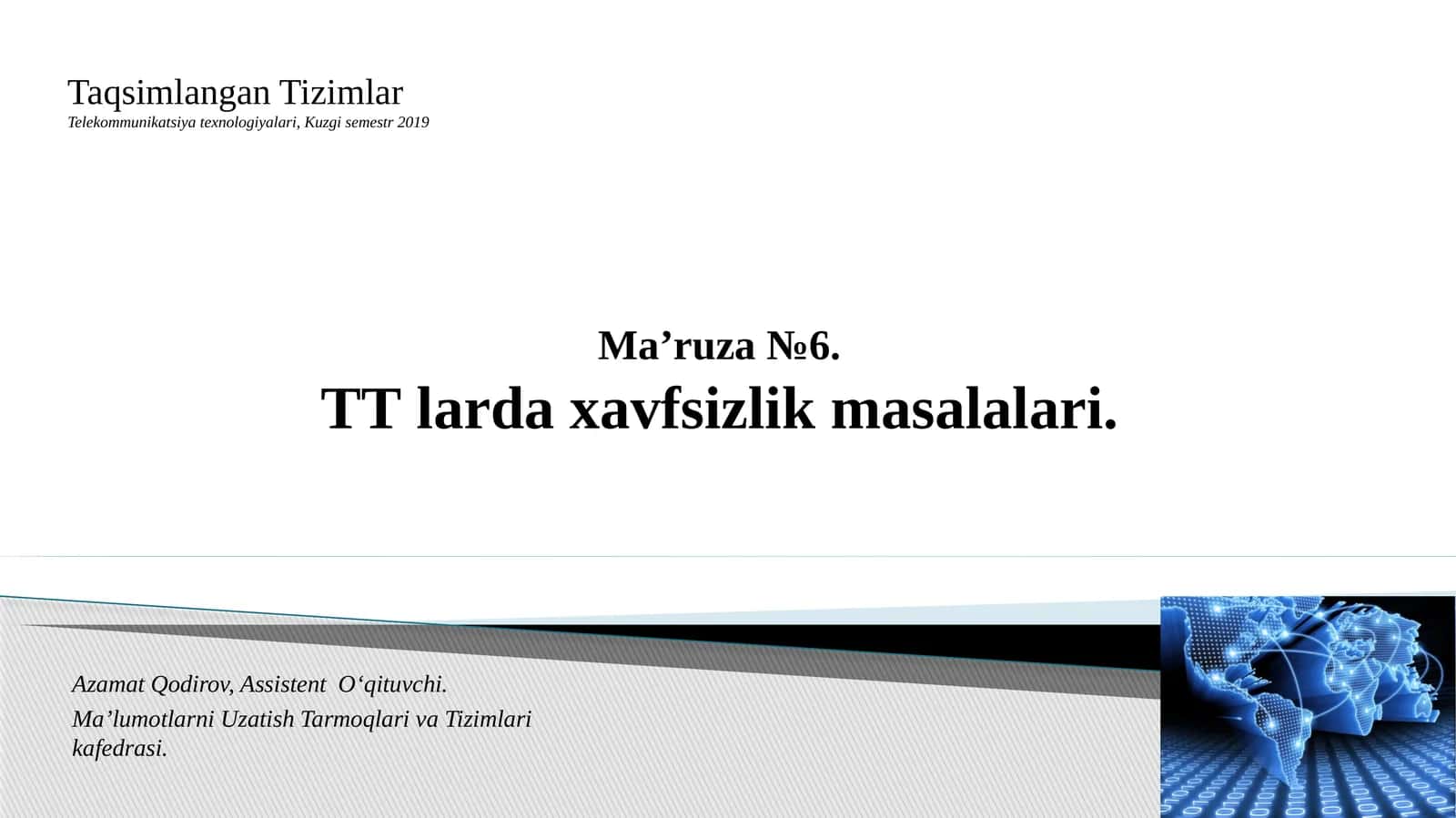 TT larda xavfsizlik masalalari