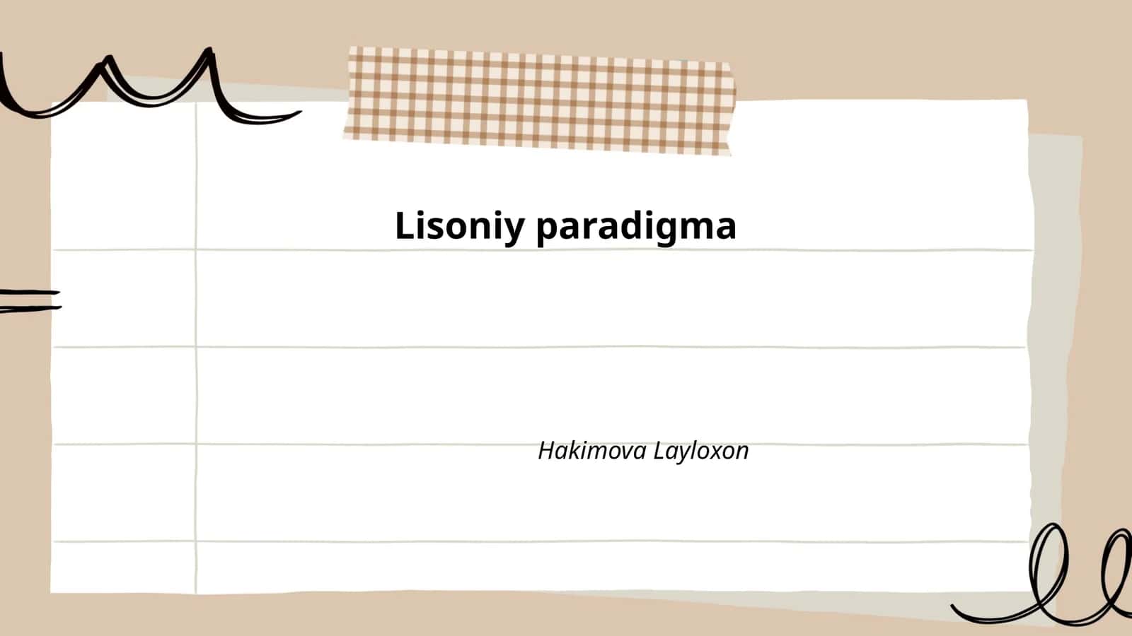 Lisoniy paradigma
