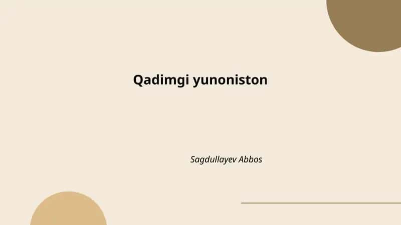 Qadimgi Yunoniston