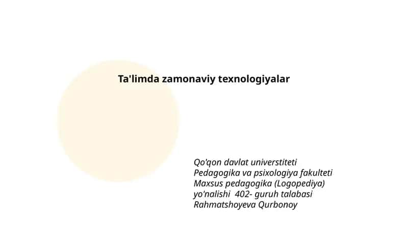 Maxsus pedagogika (Logopediya) yo'nalishi 402- guruh talabasi