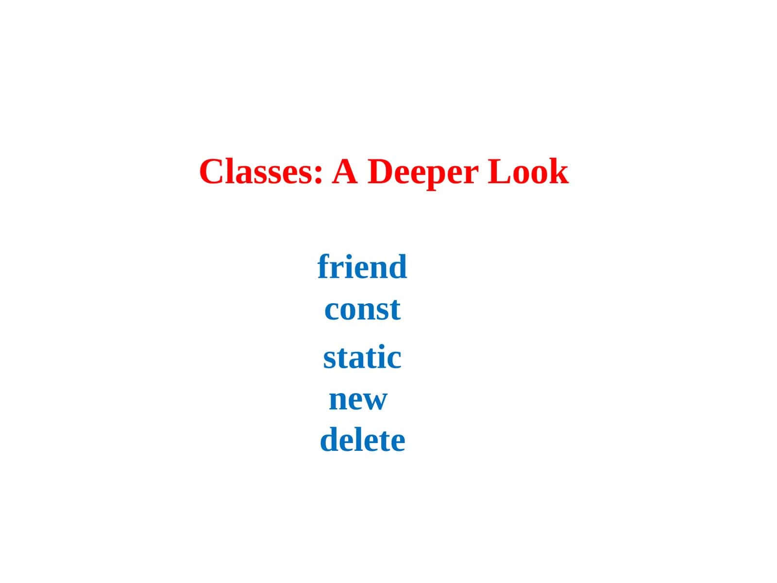 OBJECTIVES