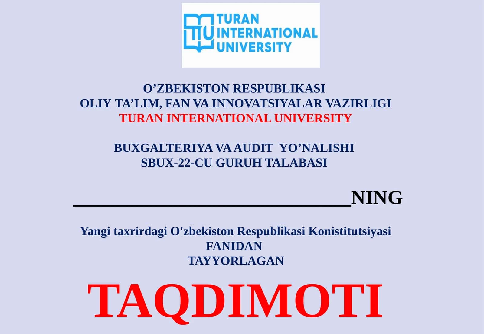 Yangi taxrirlangan konstitutsiyada tashqi siyosat