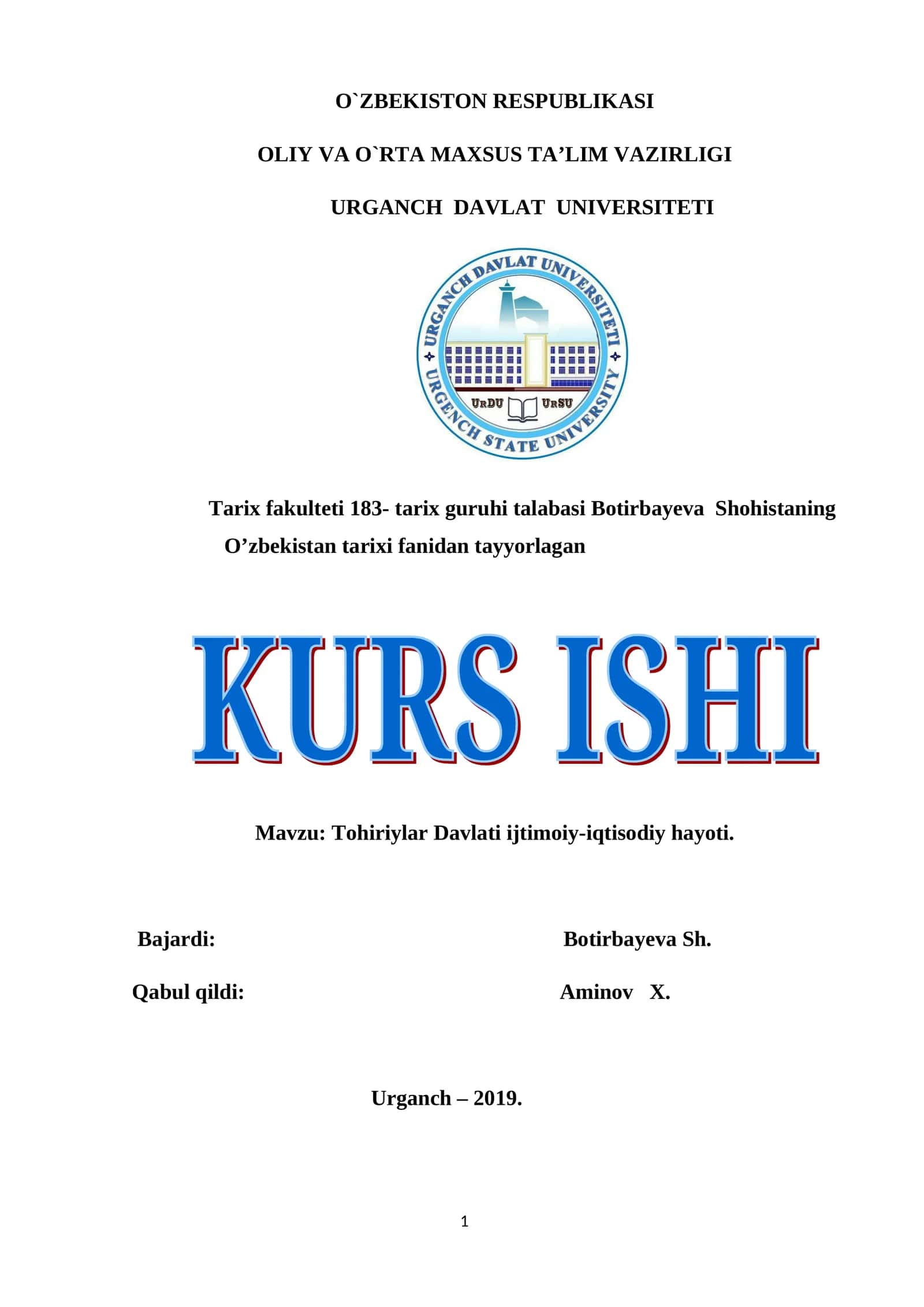 Tohiriylar Davlati ijtimoiy-iqtisodiy hayoti