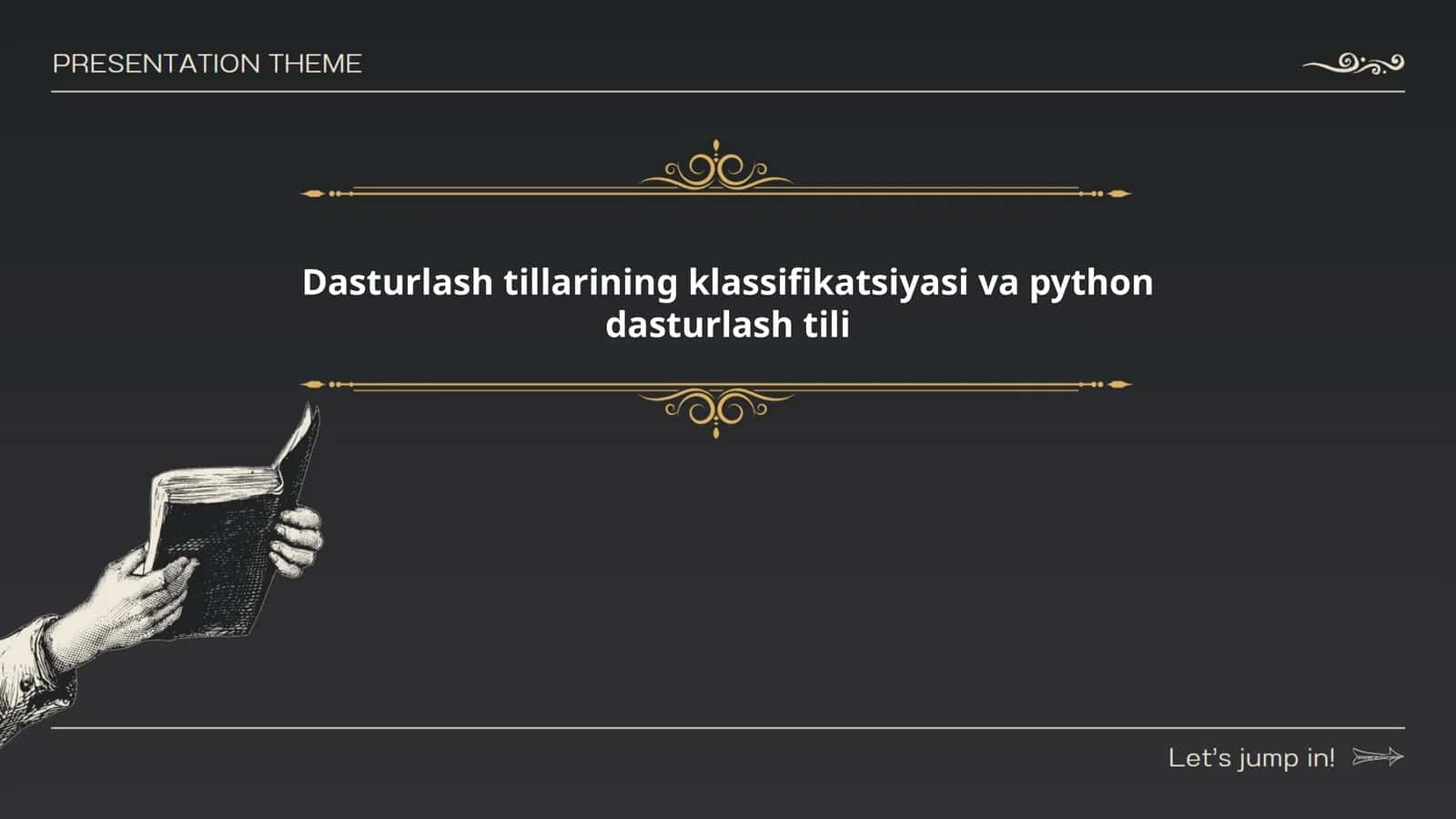 Dasturlash tillarining klassifikatsiyasi va python dasturlash tili