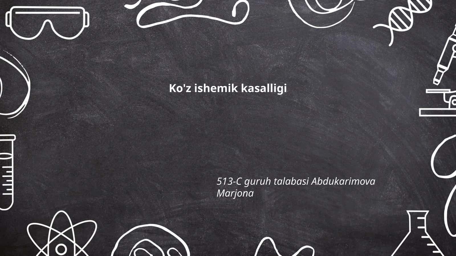 Ko'z ishemik kasalligi