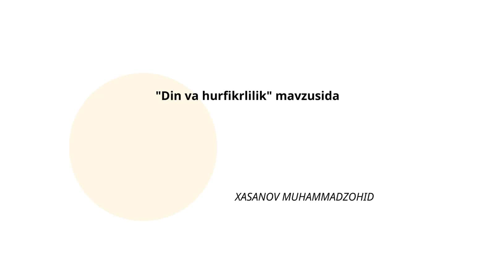 Din va madaniyatlararo muloqot