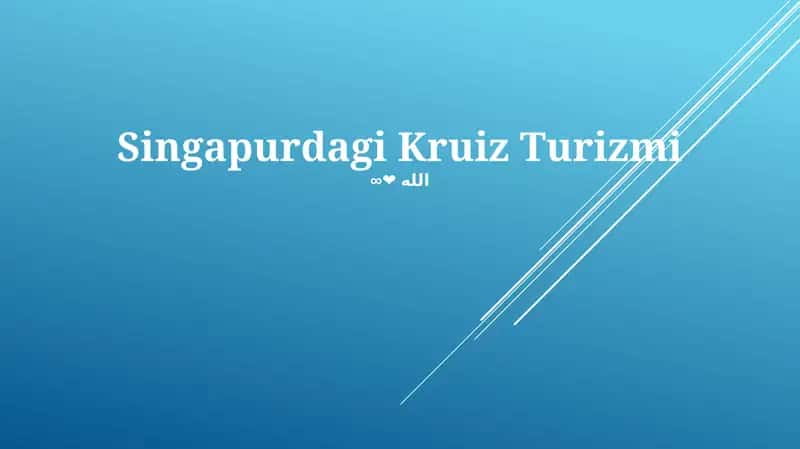 Singapurdagi Kruiz Turizmi