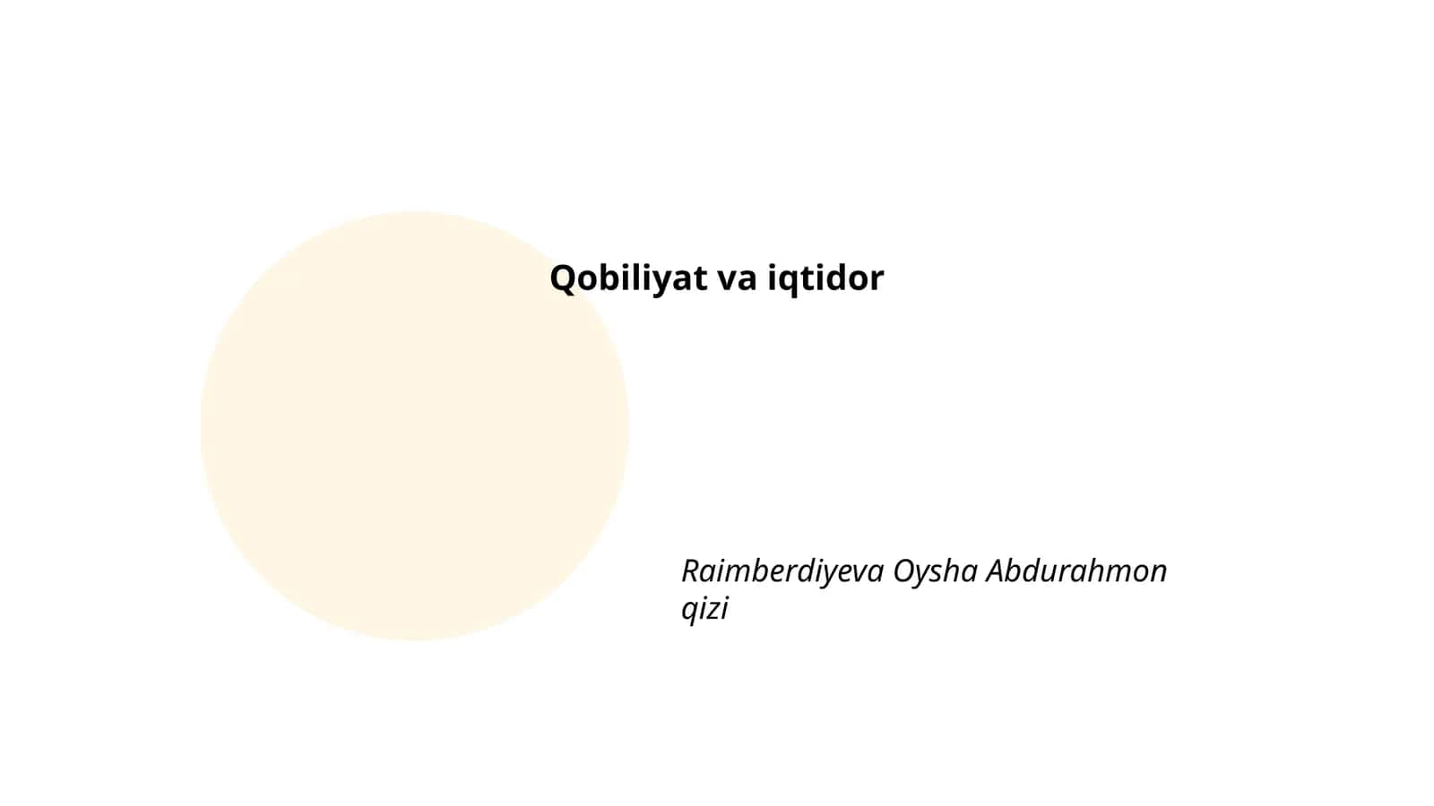 Iqtidorni rivojlantirish usullari
