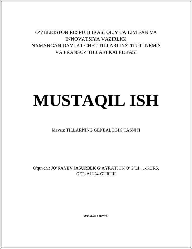 Genealogik tasniflash