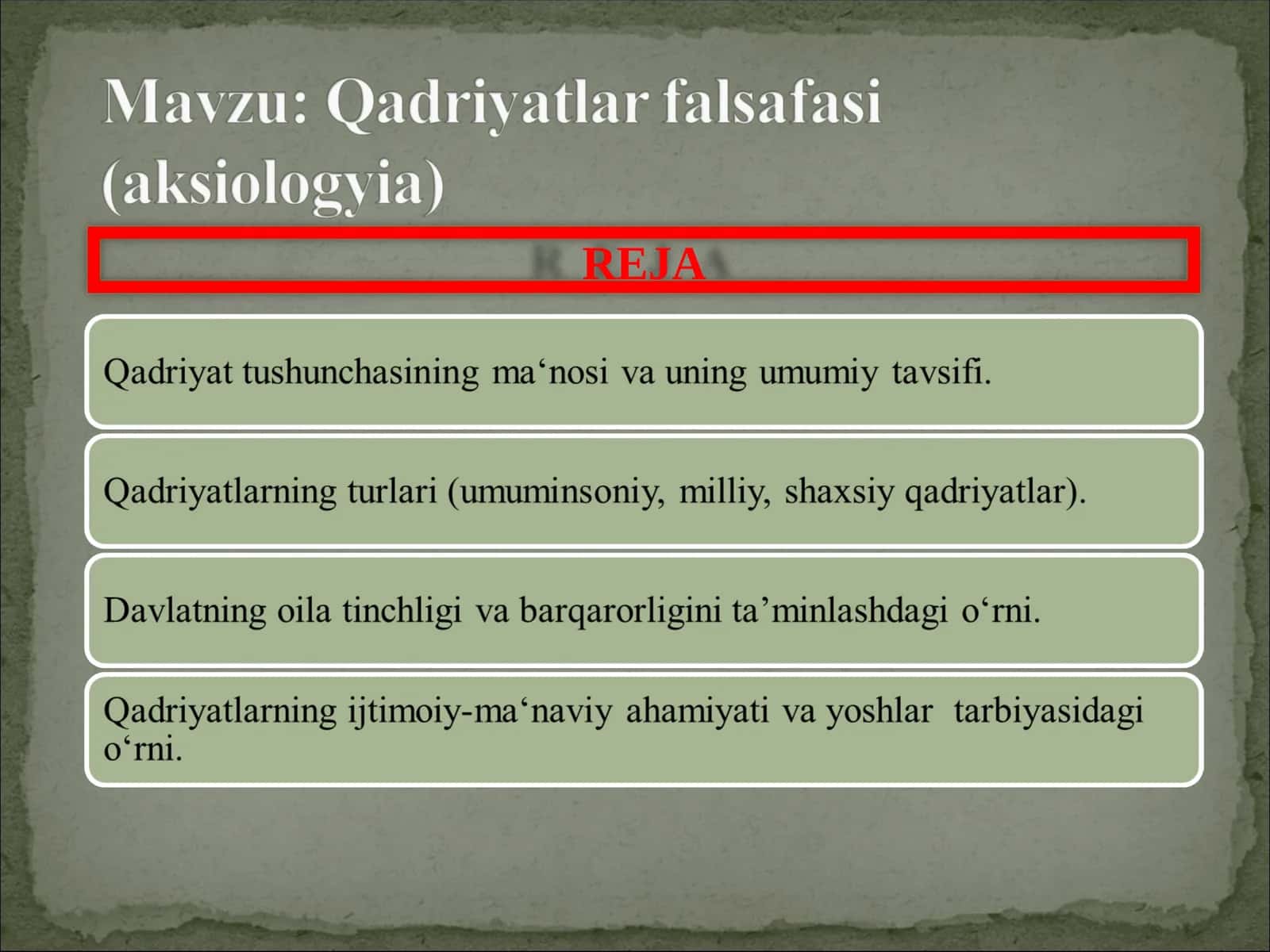 ФАЛСАФИЙ ДАВРЛАР ВА ФАЛСАФИЙ МАКТАБЛАР