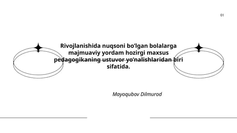 Rivojlanishida nuqsoni bo‘lgan bolalarga majmuaviy yordam